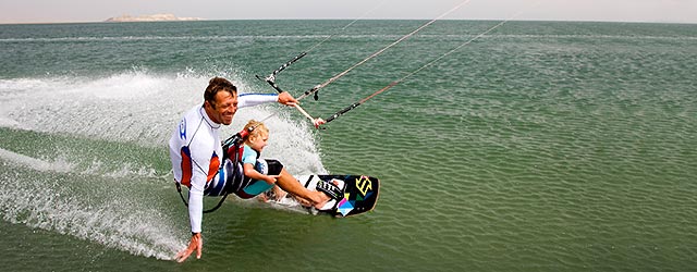 kite riding
