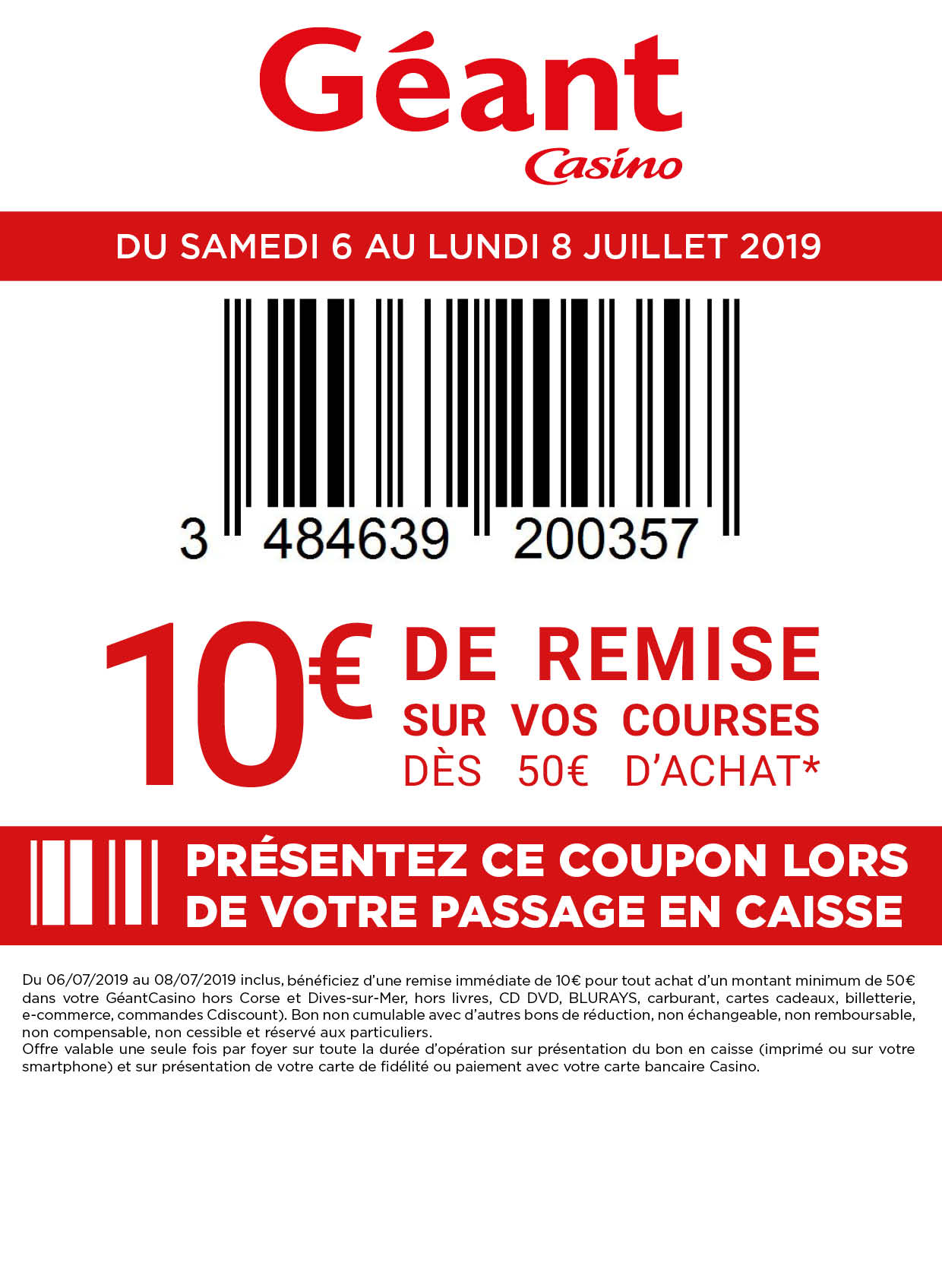 anti crise fr geant casino bon de reduction de 10 des 50 d achats 06 07 08 07 geant casino bon de reduction de 10 des 50 d achats 06 07 08 07 catalogues promos bons plans economisez anti crise fr